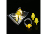 Набор для плавания в zip-lock, беруши и зажим для носа (желтый) Sportex E36868-4