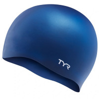 Шапочка для плавания TYR Wrinkle Free Silicone Cap LCS-401 синий