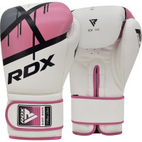 Перчатки тренировочные RDX BGR-F7P-8oz белый\розовый
