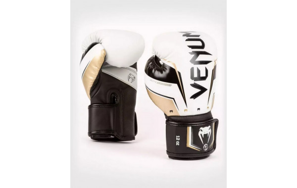 Перчатки Venum Elite Evo 04260-226-10oz белый\золотой 600_380