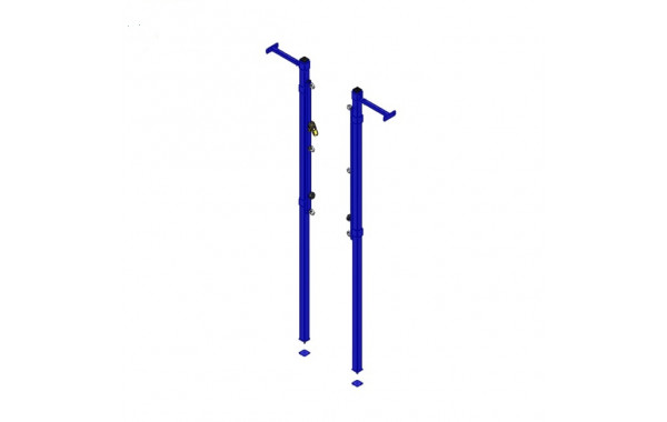 Стойки волейбольные универсальные пристенные с системой натяжения (цвет синий) Dinamika ZSO-004270 600_380