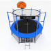 Батут i-Jump Classic Basket 8FT 244 см с нижней сетью и лестницей синий 75_75