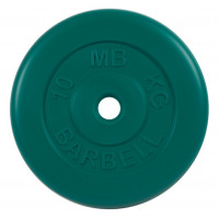 Диск обрезиненный d26мм MB Barbell MB-PltC26-10 10 кг зеленый