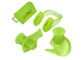 Комплект для плавания беруши и зажим для носа Sportex C33425-3 салатовый