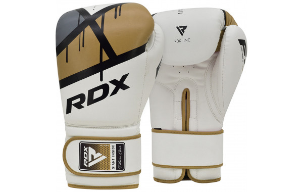 Перчатки тренировочные RDX BGR-F7GL-12oz белый\золотой 600_380