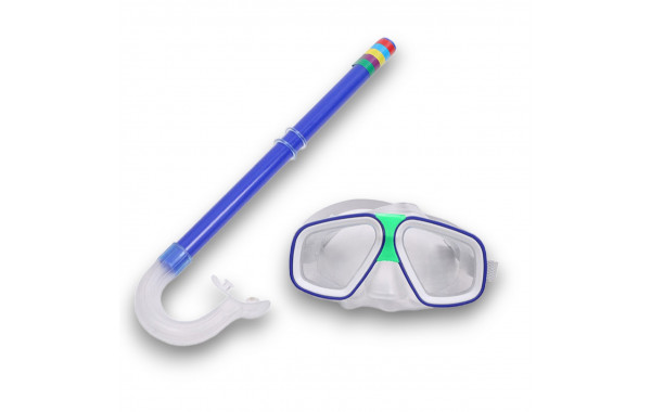 Набор для плавания детский Sportex маска+трубка (ПВХ) E41237-1 синий 600_380