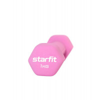 Гантель неопреновая Core 1 кг Star Fit DB-201 розовый пастельный