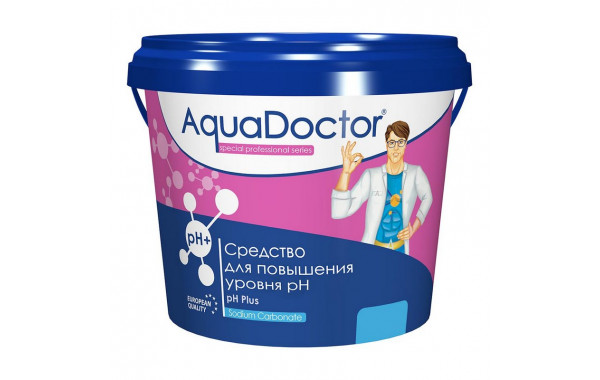 PH Плюс,1кг ведро, гранулы для повышения уровня рН воды (pH+) AquaDoctor AQ19393 600_380