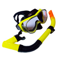 Набор для плавания Sportex взрослый, маска+трубка (ПВХ) E39247-3 желтый