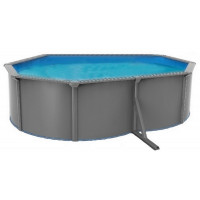 Морозоустойчивый бассейн Poolmagic Anthracite овальный 610x360x130 см комплект оборудования Premium