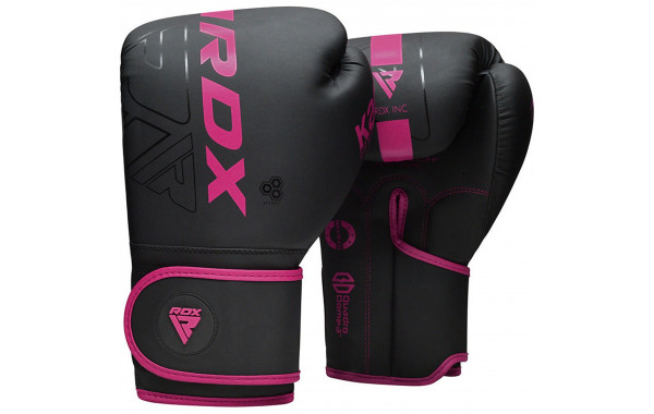 Перчатки тренировочные RDX F6 BGR-F6MP-8OZ розовый 600_380