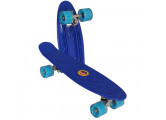 Скейтборд пластиковый 56x15cm, со свет. колесами Sportex E33098 синий (SK506)