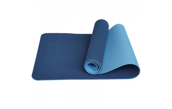 Коврик для йоги 183x61x0,6 см Sportex ТПЕ E33583 синий\голубой 600_380