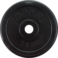 Диск обрезиненный Torres 2,5 кг PL50692, d.25мм