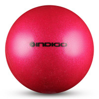 Мяч для художественной гимнастики d15см Indigo ПВХ IN119-PI розовый металлик с блестками