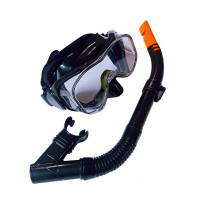 Набор для плавания Sportex взрослый, маска+трубка (ПВХ) E39247-4 черный