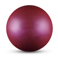 Мяч для художественной гимнастики металлик d15 см Indigo IN119 с блеcтками фиолетовый