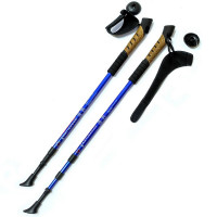 Палки для скандинавской ходьбы Sportex телескопическая, 3-х секционная F18441 синий
