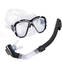 Набор для плавания взрослый Sportex маска+трубка (Силикон) E39238 черный
