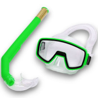 Набор для плавания детский Sportex маска+трубка (ПВХ) E41224 зеленый