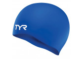 Шапочка для плавания подростковая TYR Wrinkle Free Junior Silicone Cap LCSJR-428 синий