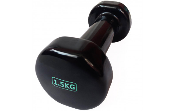 Гантель виниловая 1,5 кг (черная) Sportex HKDB115-1.5 600_380