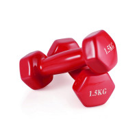 Гантель неразборная 1,5 кг, винил (2 штуки) VictoryFit VF-DV015-2