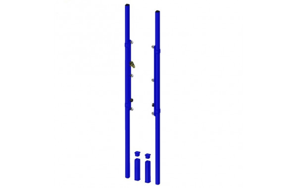 Стойки волейбольные универсальные со стаканами с системой натяжения (цвет синий) Dinamika ZSO-004271 600_380