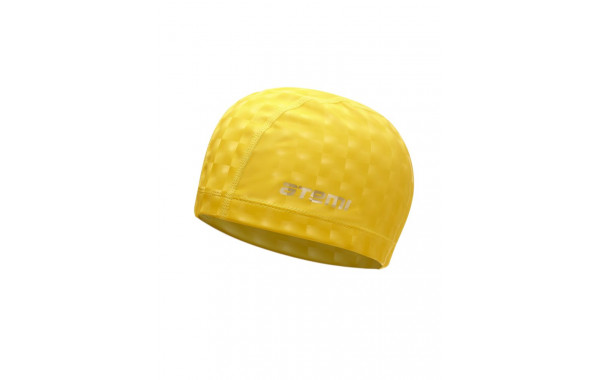 Шапочка для плавания Atemi тканевая с ПУ покрытием, 3D PU 140 желтый 600_380