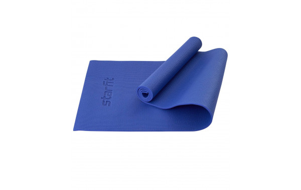 Коврик для йоги и фитнеса 183x61x0,8см Star Fit PVC FM-101 темно-синий 600_380