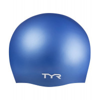Шапочка для плавания TYR Wrinkle Free Silicone Cap LCS\420 голубой