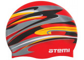 Шапочка для плавания Atemi PSC305 красная(графика) детская