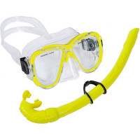 Набор для плавания взрослый Sportex маска+трубка (ПВХ) E39231 желтый