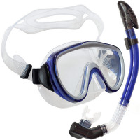 Набор для плавания взрослый Sportex маска+трубка (Силикон) E39241 синий