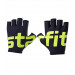 Перчатки для фитнеса Star Fit WG-102, черный/ярко-зеленый 75_75