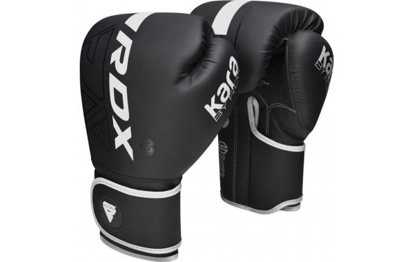 Перчатки тренировочные RDX BGR-F6MW-10OZ черный\белый матовый 600_380