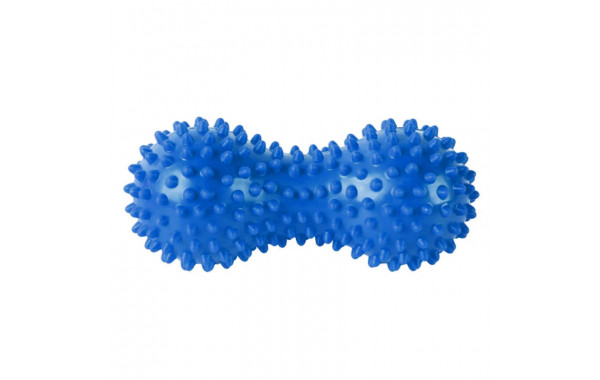 Массажер двойной мячик с шипами (ПВХ) B32130, синий 600_380