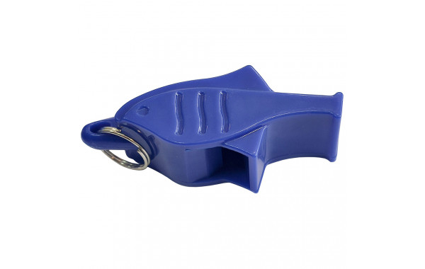 Свисток Дельфин пластиковый в боксе, без шарика, на шнурке (синий) Sportex E39266-1 600_380