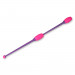 Булавы для художественной гимнастики Indigo IN018-VP, 41 см, пластик, каучук, в компл. 2шт, фиолет-розовый 75_75