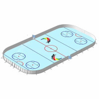 Хоккейная коробка, борта фанера 12 мм, 30×15 Spektr Sport