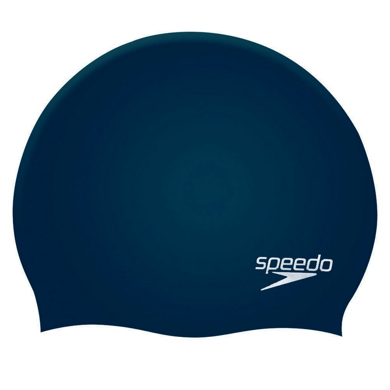 Шапочка для плавания Speedo Plain Flat Silicone Cap 8-709910011 темно-синий 800_800