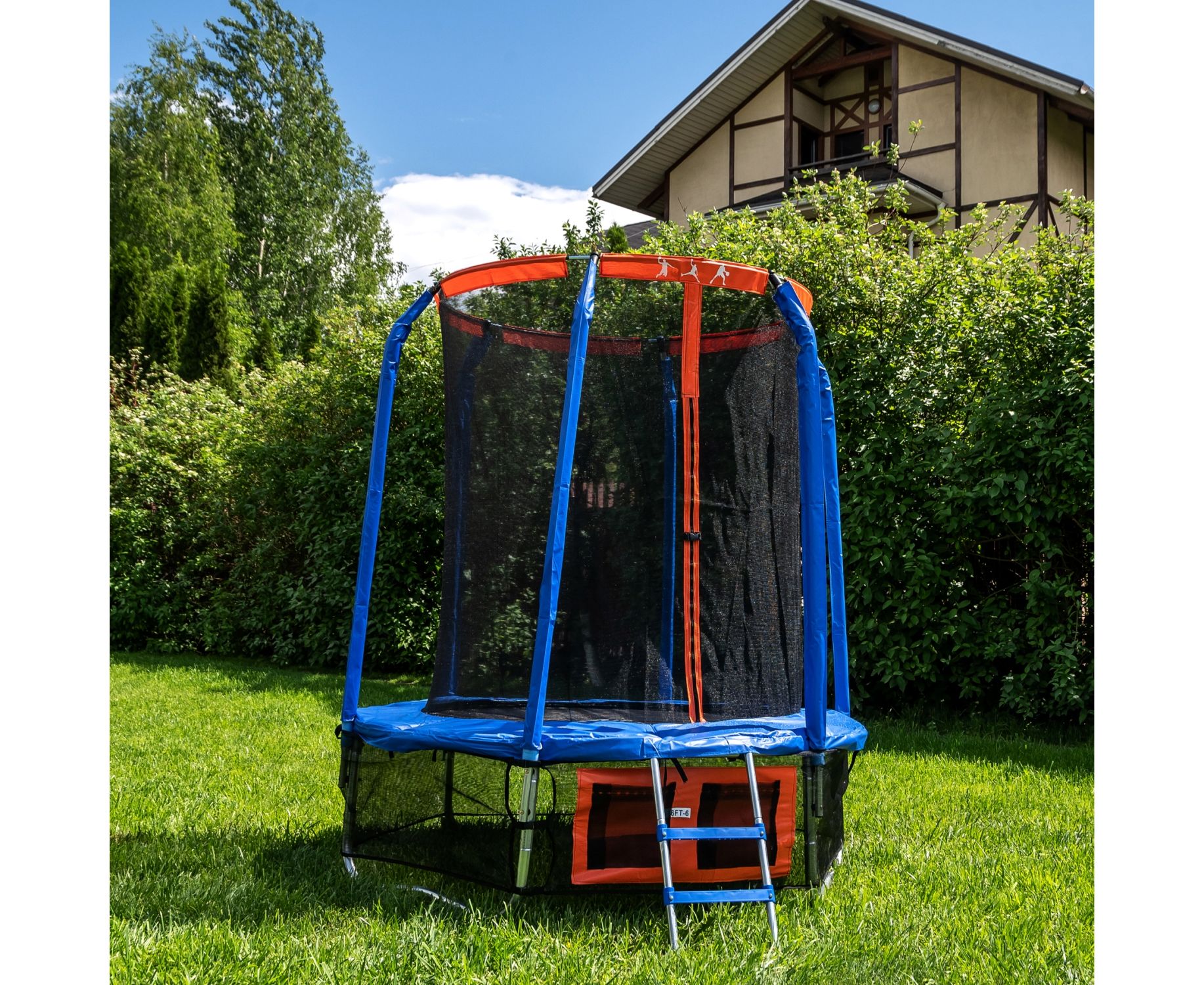 Батут DFC Jump Basket 16ft внутр.сетка, лестница (488cм) 16FT-JBSK-B 1834_1500