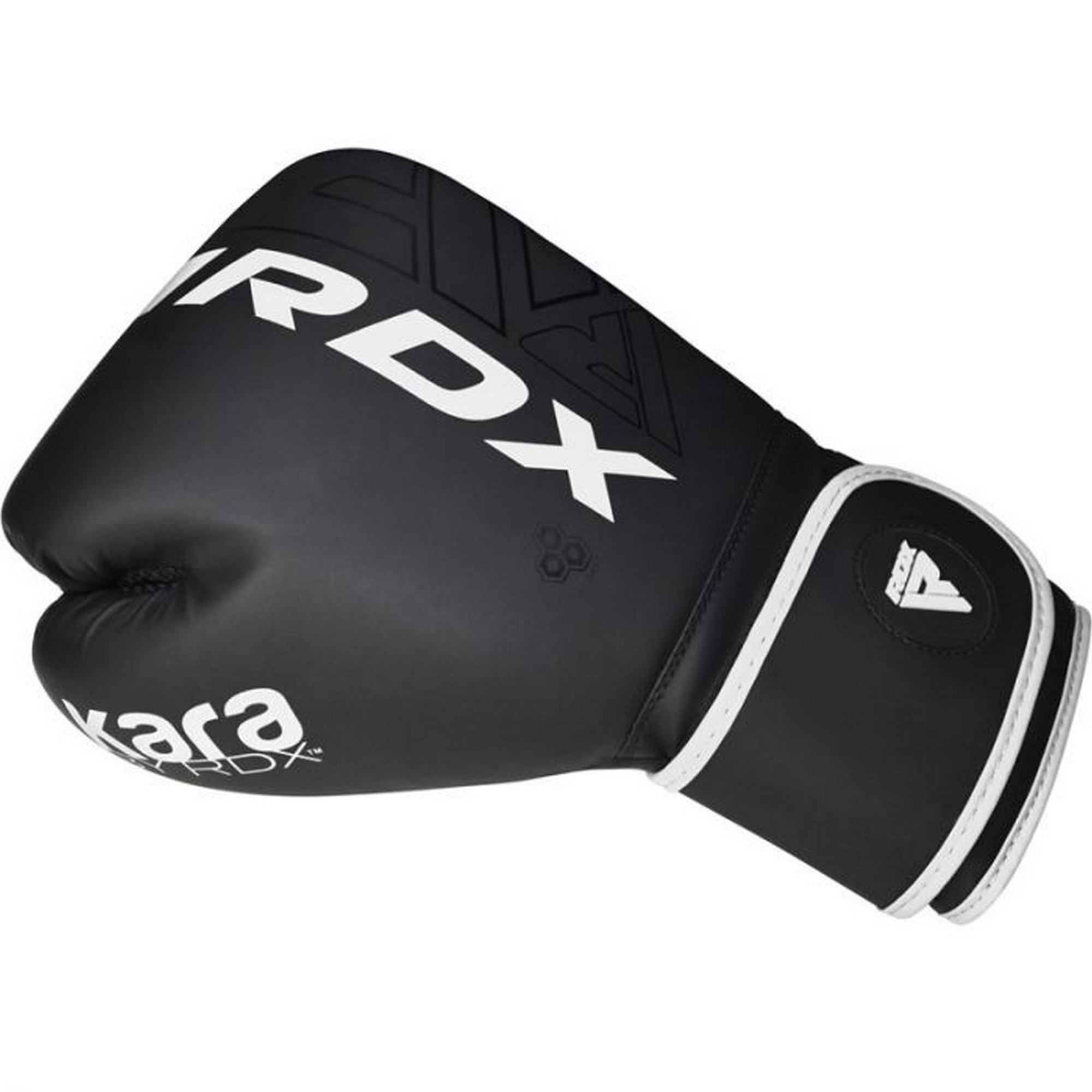 Перчатки тренировочные RDX BGR-F6MW-16OZ черный\белый матовый 2000_2000