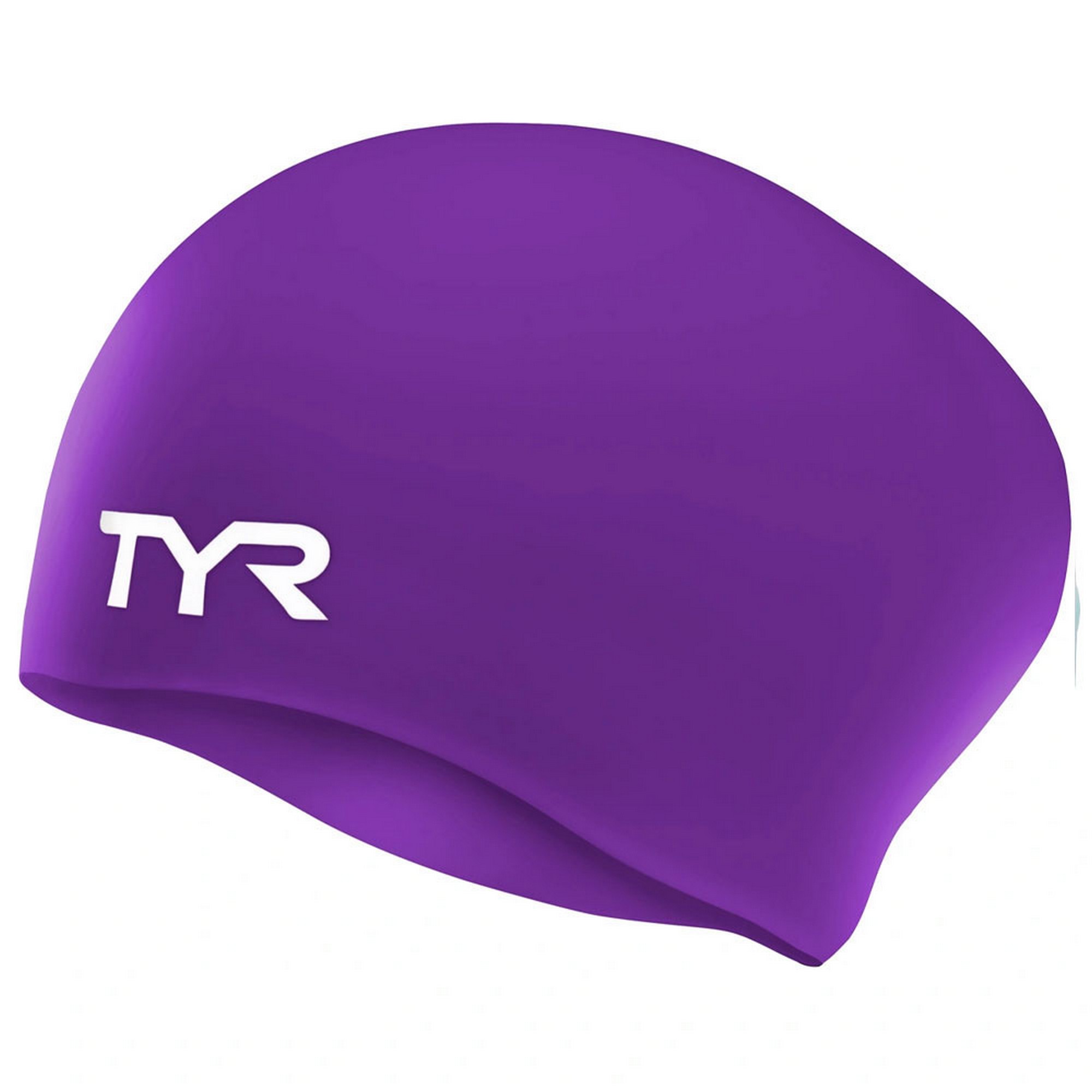 Шапочка для плавания TYR Long Hair Wrinkle-Free Silicone Cap LCSL-510 фиолетовый 2000_2000