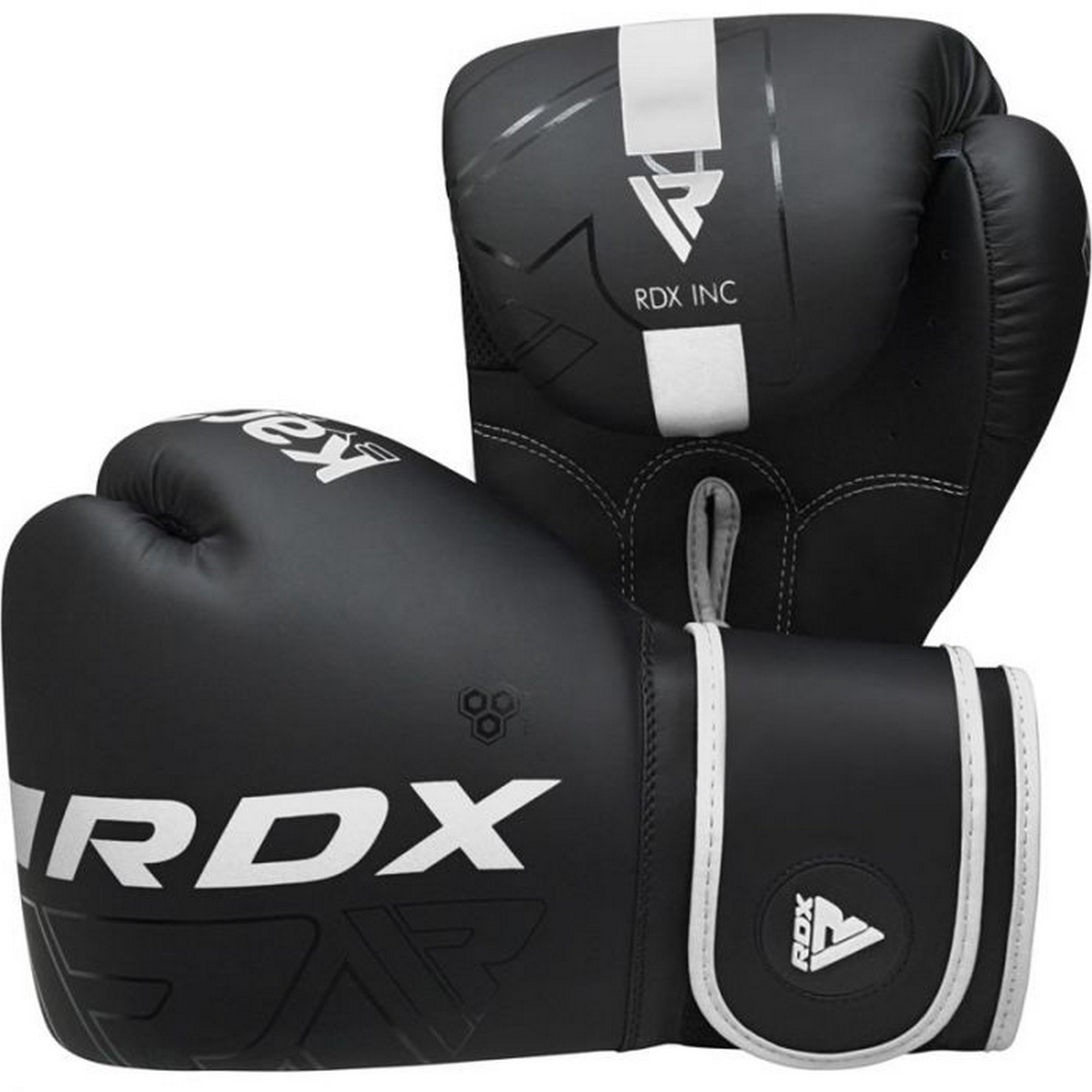 Перчатки тренировочные RDX BGR-F6MW-16OZ черный\белый матовый 2000_2000