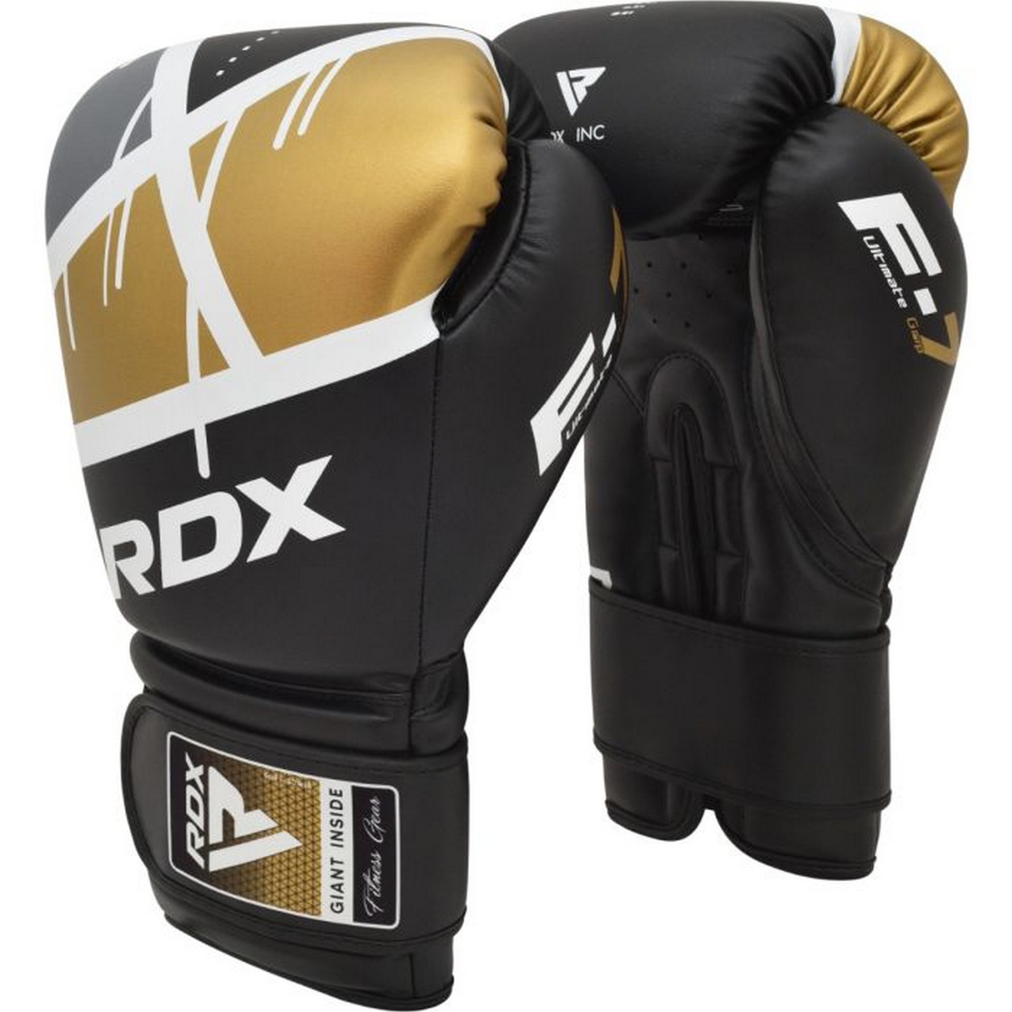 Перчатки тренировочные RDX BGR-F7BGL-12OZ черный\золотой 2000_2000