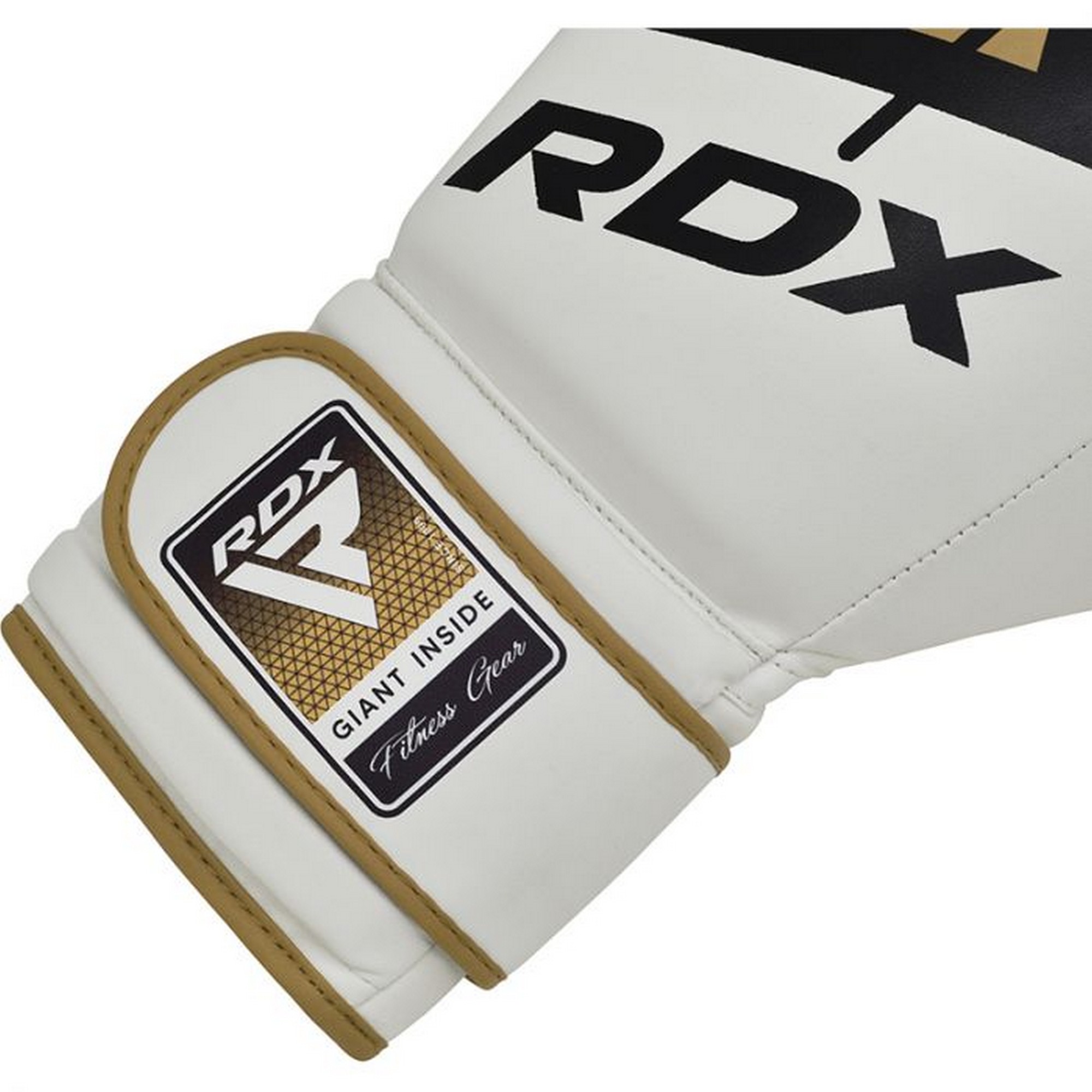 Перчатки тренировочные RDX BGR-F7GL-16oz белый\золотой 2000_2000
