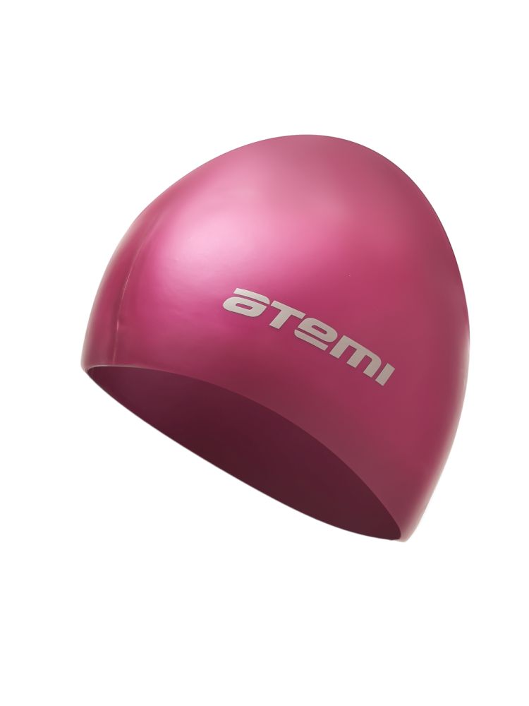 Шапочка для плавания Atemi SC104, силикон, вишневая 750_1000
