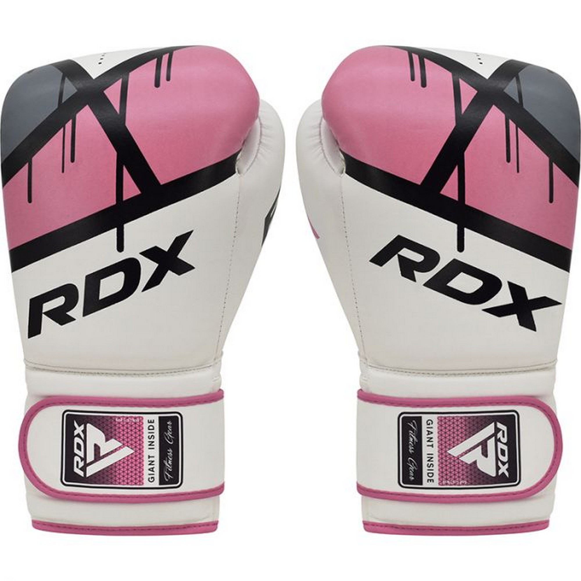 Перчатки тренировочные RDX BGR-F7P-10oz белый\розовый 2000_2000