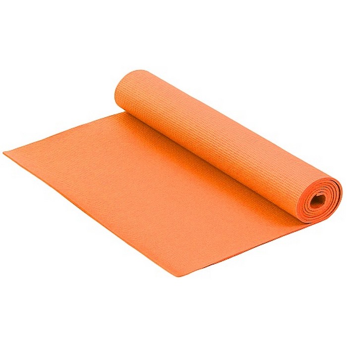 Коврик для фитнеса и йоги Larsen PVC оранжевый р173х61х0,4см 700_700